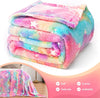 New spacecra Glow in The Dark Blanket Unicorn Gift for Kid Birthday Bedroom Decor Unicorns Toys Soft Cozy Luminous Throw Blanket