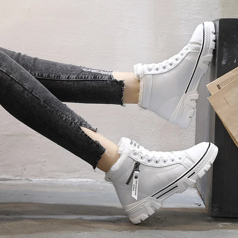 Women Winter Snow Boots 2022 Fashion Casual High-top Shoes Woman Waterproof Warm Platform Ankle Boot Female Warm Cotton Shoe